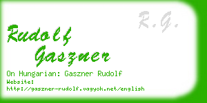 rudolf gaszner business card